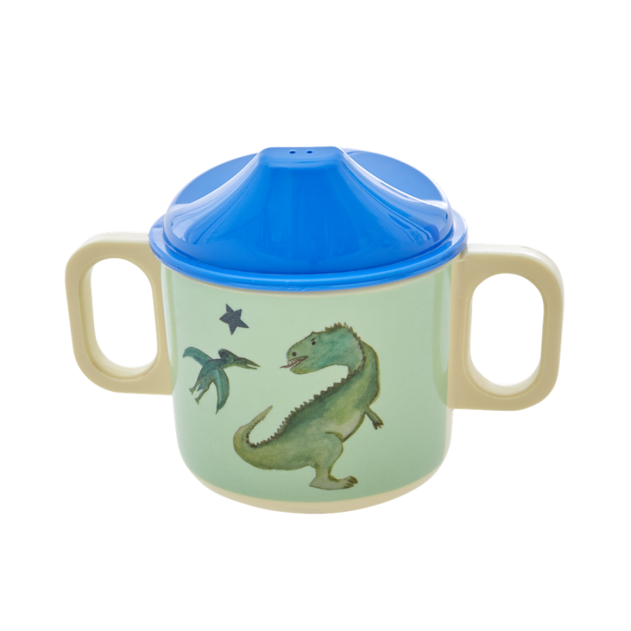 Dinosaur Print 2 Handle Baby Melamine Cup Rice DK